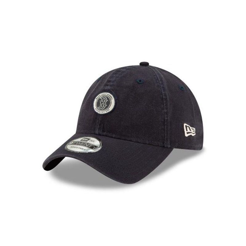 MLB Boston Red Sox Patched Essential 9Twenty Adjustable (RGM8743) - Blue New Era Caps